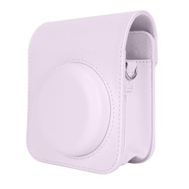 Imagem de Generic Estojo para Câmera, Interior Macio, Portátil, à Prova de Poeira, Capa para Câmera, Bolsa de Couro PU Elegante Com Alça de Ombro Ajustável para Mini 12 (Roxo)