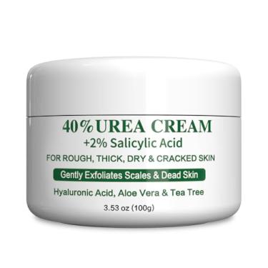 Imagem de Creme de ureia 40% para pés e mãos, creme de calos para calcanhares secos e rachados, creme para os pés, esfoliante suave, hidratante para cuidados com a pele, loção de ureia para pés, força máxima