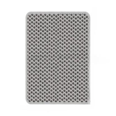 Imagem de Tapete Higiênico Coletor De Areia Para Gatos Diversos Tamanhos - - Ideal para Qualquer Caixa de Areia e Proteção de Pisos(Cinza,G)