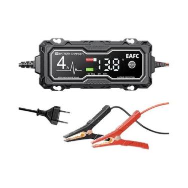 Imagem de Carregador De Bateria Inteligente 12V 4A Para Carros, Motocicletas, Co