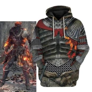 Imagem de Moletom Unissex Com Estampa 3D De Dark Souls, Casual, Oversized, Ajust