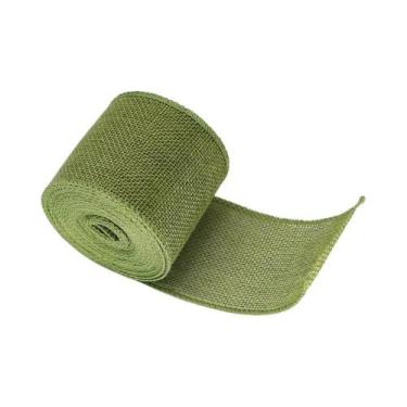 Imagem de Fita De Burlap Colorida De 6cm, Rolo De 5 Jardas, Tecido De Juta Natur