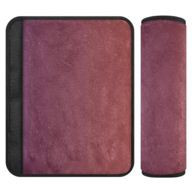 Imagem de Almofada de cinto de segurança macia gradiente marrom roxo, acolchoada com algodão, almofada de ombro para alça de bolsa, capas de alça de assento de carro
