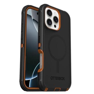 Imagem de OtterBox Capa para iPhone 16 Pro Max (apenas) série Defender MagSafe - Iron Eclipse (verde e preto) - Apenas capa - Ímãs embutidos - Sem tela, resistente e durável, com proteção de porta, embalagem