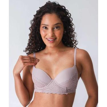 Imagem de Sutiã Bra Top Recorte Renda Bojo Marisa Lilás-83084, Lilás, 42