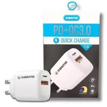 Imagem de Carregador Tipo-C Pd+Qc3.0 40W T110 Kimaster