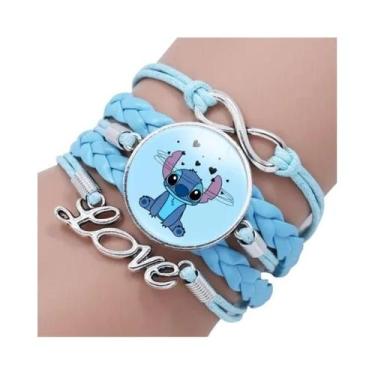 Imagem de Pulseira Kawaii Lilo&Stitch Figura De Anime Pulseira Fofa Para Criança