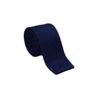 Imagem de Gravata Masculina Slim De Malha Lisa Em Cores Sólidas, Preta E Vermelh