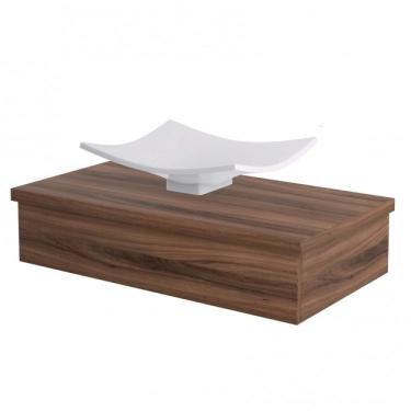 Imagem de Bancada para Banheiro 80cm com Cuba Folha F44 800w Metrópole Compace