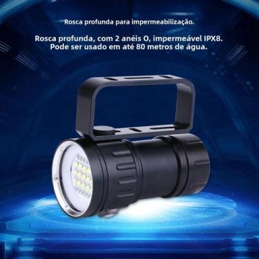 Imagem de Lanterna Subaquática À Prova d'Água IPX8 18000lm 500M Para Camping Ao 