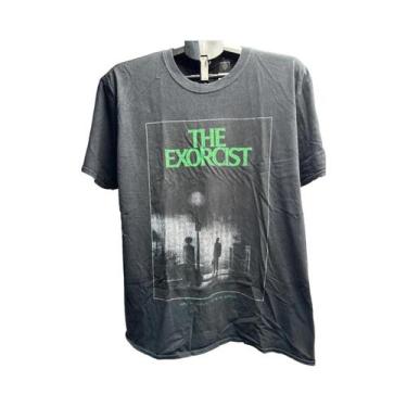 Imagem de Camiseta Masculina Preta De Algodão Retrô Do Filme De Terror the Exorc