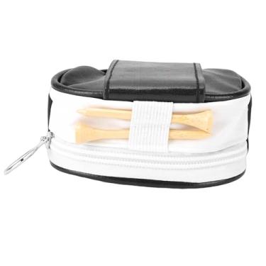 Imagem de Diydeg Bolsa de Cintura para Bola de Golfe, Bolsa de Armazenamento Portátil de Couro PU Armazena até 2 Bolas, Suporte para 2 Camisetas, de Bolas de Golfe Mini de Cintura