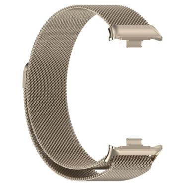 Imagem de HEPUP Pulseira magnética de aço inoxidável para Redmi Watch 4, pulseira magnética milanesa para Xiaomi Mi Band 8 Pro, acessórios, For Miband 8 Pro, Ágata