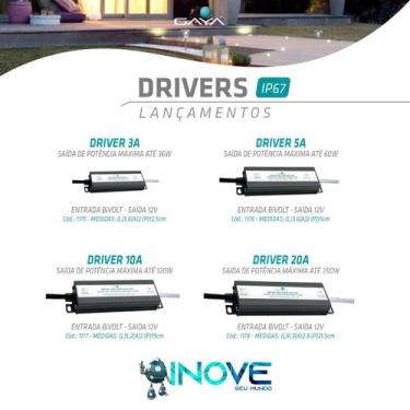 Imagem de Fonte Driver Área Externa 12v 20a Potência 250w Ip67 Gaya - Gaya 