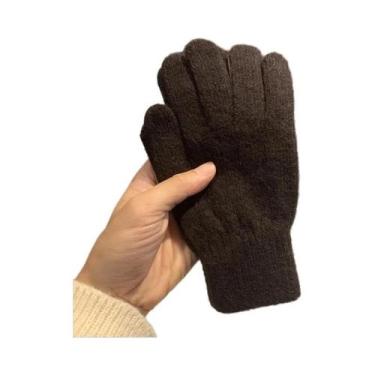 Imagem de Luvas De Lã Tricotadas Em Cashmere Para Mulheres, Quentes Para O Inver