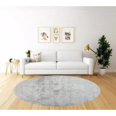 Imagem de Tapete redondo 1,00 apolo antiderrapante não risca piso facil de limpa