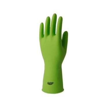 Imagem de Luva Latex Limpeza Multiuso Sanro Top Verde, P