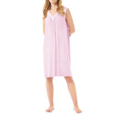 Imagem de Camisola Renda sem Manga - Lohe, Rosa, XG