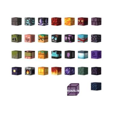 Imagem de Blocos De Construção Magnéticos Estilo Pixel Brinquedo Cubo Com Tampa 