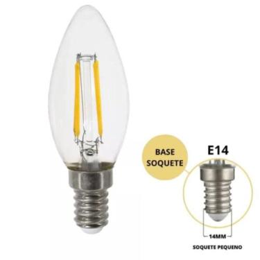 Imagem de Lâmpada Vela LED Opus Filamento 2400K 4W 410lm E14 Bivolt, 3