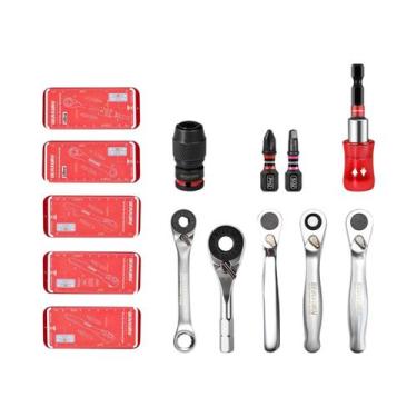 Imagem de Conjunto De Chaves De Fenda Mini Ratchet Mistas S2 Com Suporte Magnéti