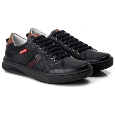 Imagem de Sapatênis Ranster Masculino Em Couro Confortável Preto 3020 PRETO-Masculino