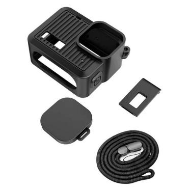 Imagem de Kit Capa Silicone + Tampa Lateral Aberta para GoPro HERO 4K