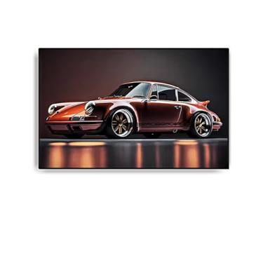 Imagem de PHWWDSUQA Conjunto de 1 geração de arte de parede de supercarro, fotos de carros de corrida, decoração de parede, para quarto, dormitório, parede, escritório, decoração, imagem 50 x 102 cm, sem