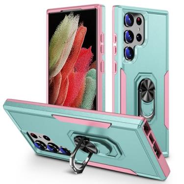 Imagem de POYUFRG Capa à prova de choque para Samsung Galaxy S26 Ultra/S26 Plus/S26, capa protetora antiderrapante fina e com rotação magnética, bronze, S26 Ultra