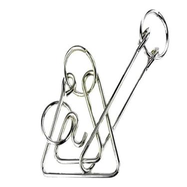 Imagem de Quebra-cabeça Big IQ com diâmetro de bloqueio de metal 3 mm Brain Teaser Wire Puzzles Brinquedos adultos (estilo-e)