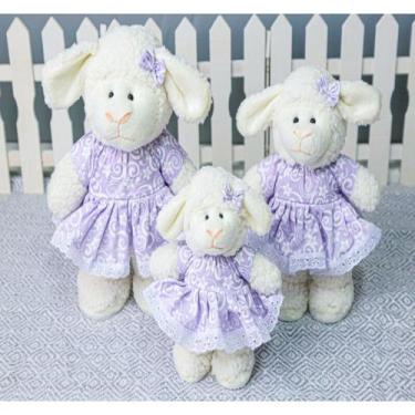 Imagem de Trio de ovelhas amore vestido com lese   - CKD CONFECCOES, Lilas arabe