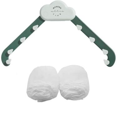 Imagem de Filtro triangular de três suportes para pia de cozinha, filtro de pia de cozinha com sacos de malha filtrante de tamanho grande de 100 unidades para sobras de cozinha " (Verde)