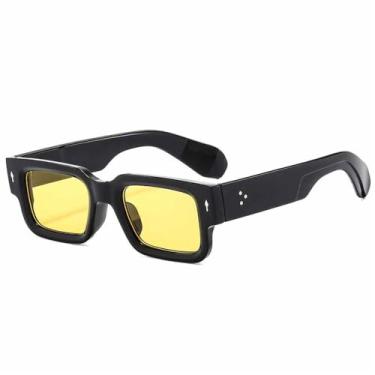 Imagem de Óculos de Sol Jelly Color com Estampa de Leopardo, Proteção UV400, para Esportes ao Ar Livre, Corrida e Ciclismo, Preto e Amarelo.