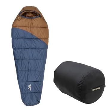 Imagem de Browning Saco de dormir Discover -20° – Saco de dormir para mães em clima frio extremo com isolamento de prata TechLoft, gola de rascunho e capa durável para acampamento de inverno, mochila e aventura