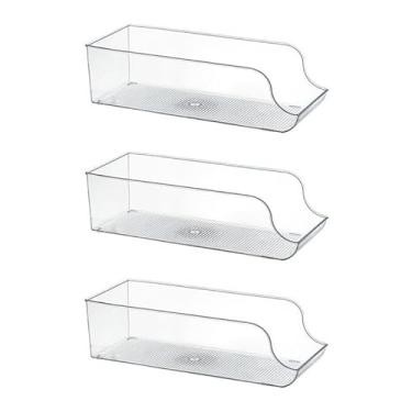 Imagem de kit 4 Organizador Multiuso Porta Latas e Alimentos para Geladeira Armário Acrílico(3)