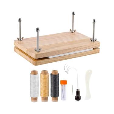 Imagem de Kit De Encadernação Para Iniciantes Com Pasta De Papel, Furador, Linha