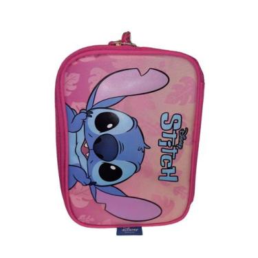 Imagem de Estojo 100 Pens Quadrado Stitch Rosa 100% Poliéster - Maxlog