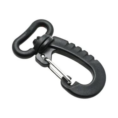 Imagem de Gancho Giratório De Plástico Preto Para Chaveiro, Mochila, Cinto, Aces