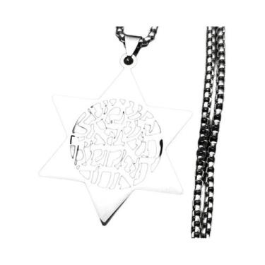 Imagem de Colar Com Pingente Estrela De Davi Em Ouro E Prata Para Mulheres E Hom