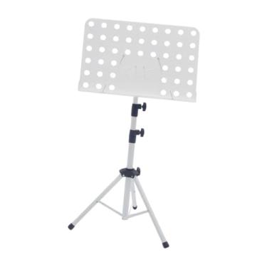 Imagem de YIJU Suporte de partitura com altura ajustável, porta-notas para coros e instrumentos musicais, Branco