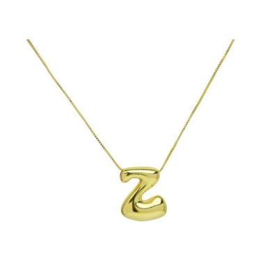 Imagem de Colar Feminino Banhado a Ouro 18k Com Pingente De Letra Inicial Criati