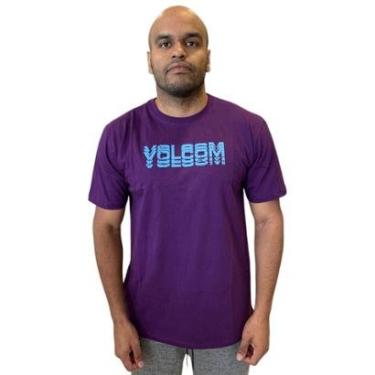 Imagem de Camiseta Volcom Mc Cement Original Silk Frente E Costas-Masculino