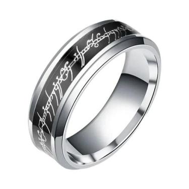 Imagem de Anel Banhado a Ouro 8MM LOTR Senhor Dos Anéis Para Homens, Presente Pa