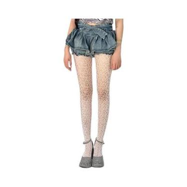 Imagem de Meia-calça Gótica Vermelha Vinho Com Flores Vazadas Y2K, Legging De Re