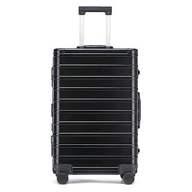 Imagem de Mala de mão, mala de carrinho de liga de alumínio e magnésio com rodas, mala de luxo com laterais rígidas de grande capacidade