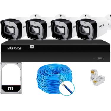 Imagem de Kit 4 Câmeras IP Vipc Intelbras NVD 1404P HD 1TB