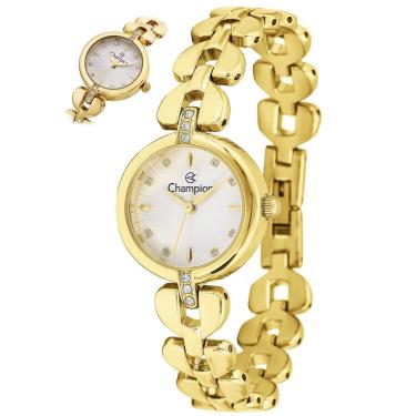 Imagem de Relógio Champion Feminino Ref: Cf25429h Bracelete Dourado