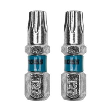 Imagem de Bit Torx T27 25mm Aço Rápido 2 Pçs Gross Magnético
