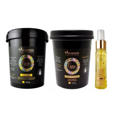 Imagem de Kit Arvensis Cachos Masc 2x1 Geleia Alta 450g + Óleo Tec Oil