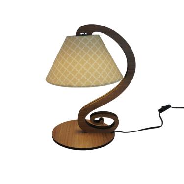 Imagem de Abajur Sofia Crie Casa Marrom Com Cúpula Arabesco Bege Bivolt